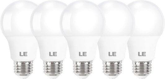 Lepro LED Light Bulbs 60 Watt Eqv Annual Save $6.12 per, 9W 800 Lumens Non-Dimmable, Daylight White 5000K, A19 E26 Standard Medium Base, 10000 Hour Lifetime