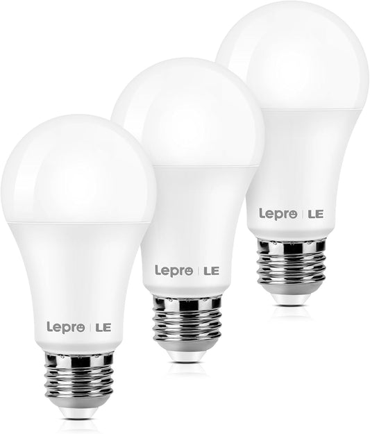 Lepro A19 LED Light Bulb, 5000K Daylight White, 1500 Lumens, E26 Medium Base, Non-Dimmable, 14W (100W Equivalent, Energy Efficiency)