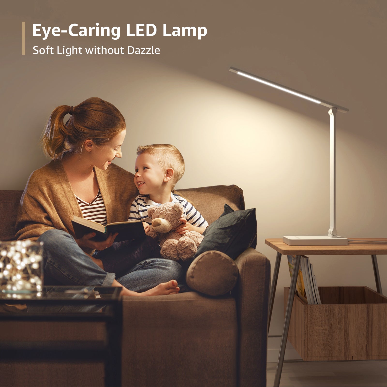 Lepro LED Desk Lamp (Dimmable, with USB Charging Port)