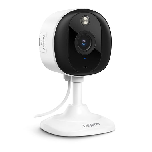 Lepro 2K Security Indoor & Outdoor Camera for Baby Care, Pet Monitoring, Remote Intercom, Night Vision, 2-Way Audio, Cloud & SD Card Storage (SD Card Not Included)