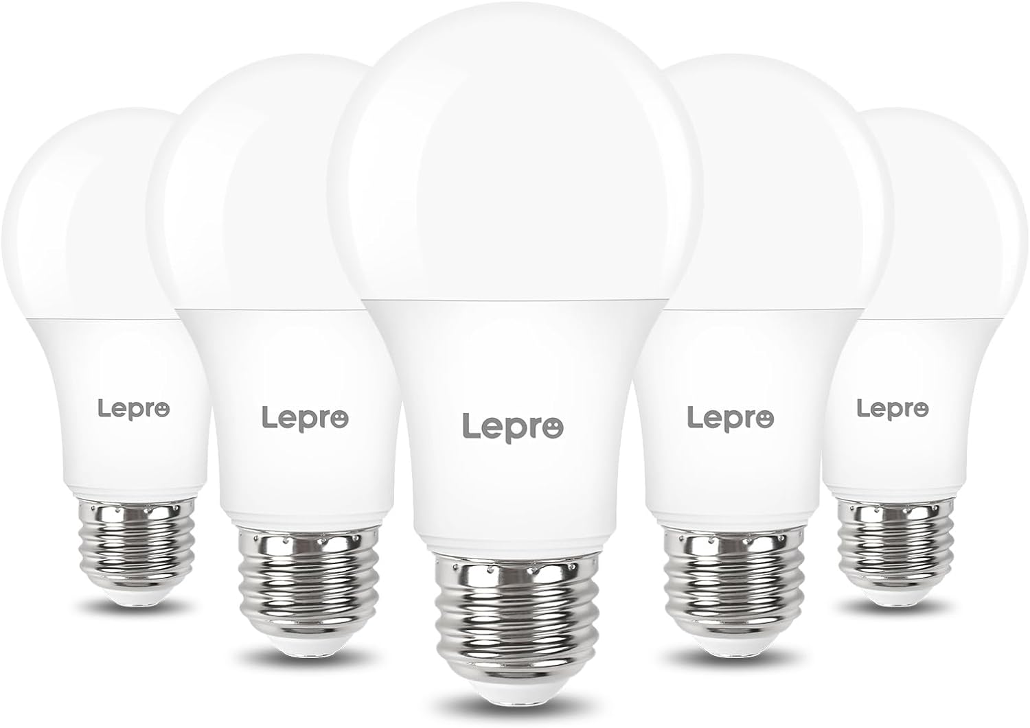 Lepro A19 Dimmable LED Light Bulbs, E26 Base, 9.5W (60W Equivalent), 800 Lumens, 2700K Warm White, UL Listed