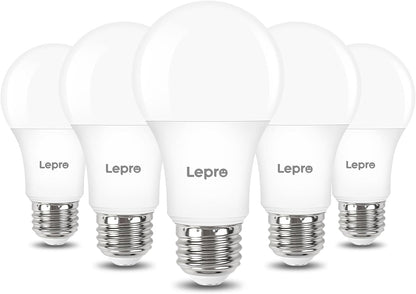Lepro A19 Dimmable LED Light Bulbs, E26 Base, 9.5W (60W Equivalent), 800 Lumens, 2700K Warm White, UL Listed