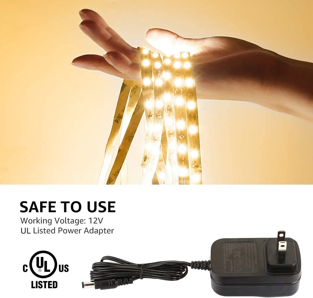 Lepro LED Strip Light (Dimmable, Warm White)