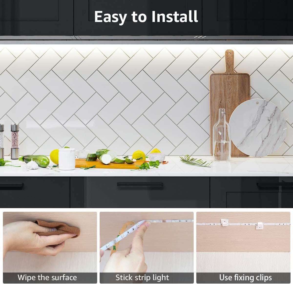 Lepro Flexible LED Light Strip (16.4ft, Daylight White, Cuttable)