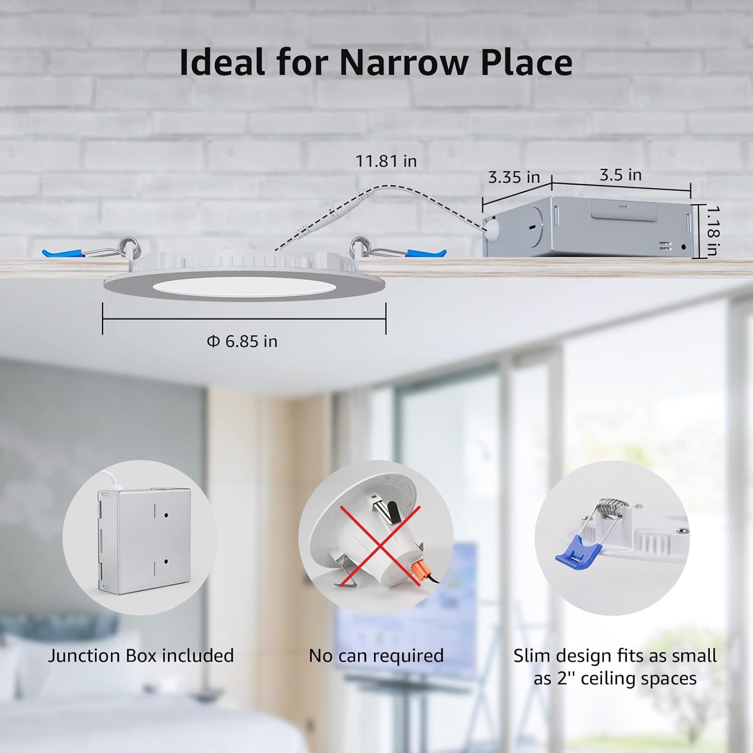 Lepro 6 Inch LED Recessed Lighting