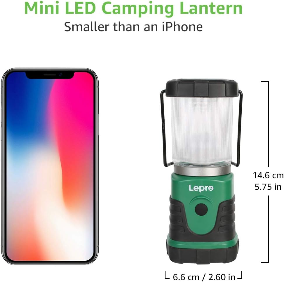 Lepro Portable LED Camping Lantern (350 lm, AA Battery Powered)