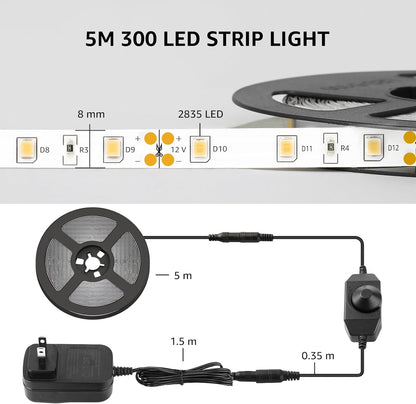 Lepro LED Strip Light (Dimmable, Daylight White)