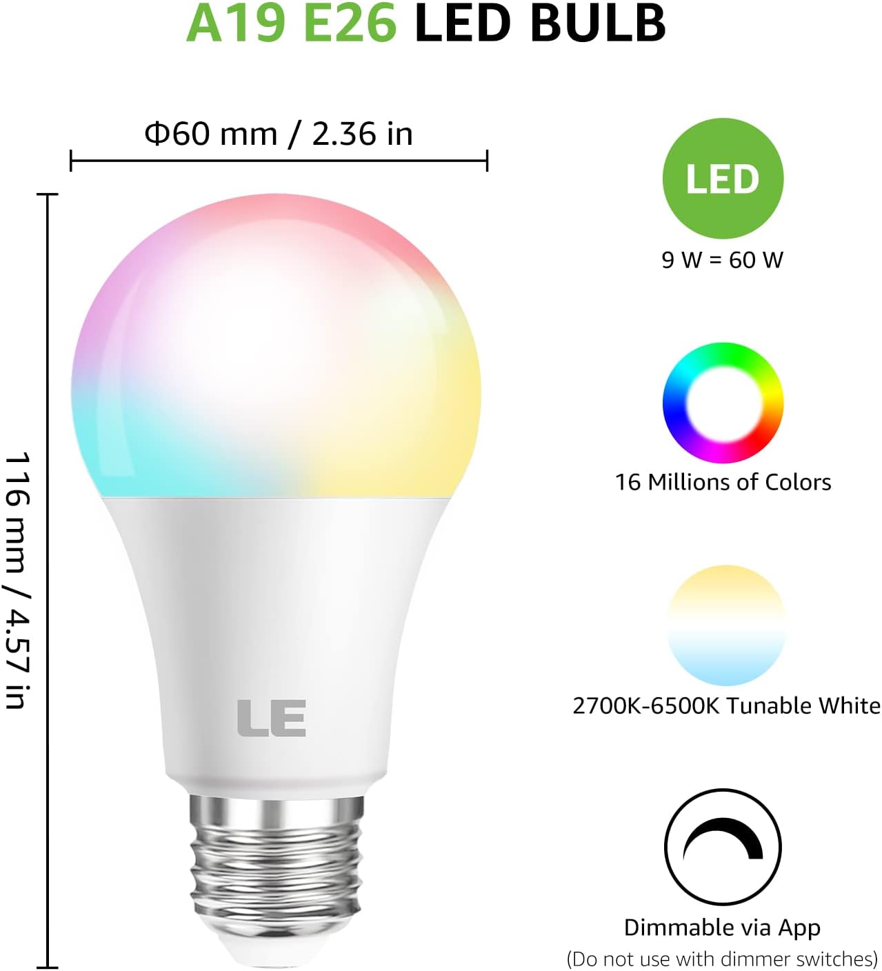 LE Color Changing Light Bulbs