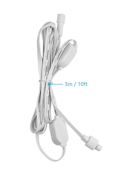 Lepro EE1 Permanent Lights Accessories Only – 10ft Extension Cable for EE1 Permanent Outdoor Lights (Not Compatible with E1), Extension Cord with Built-in Data Booster