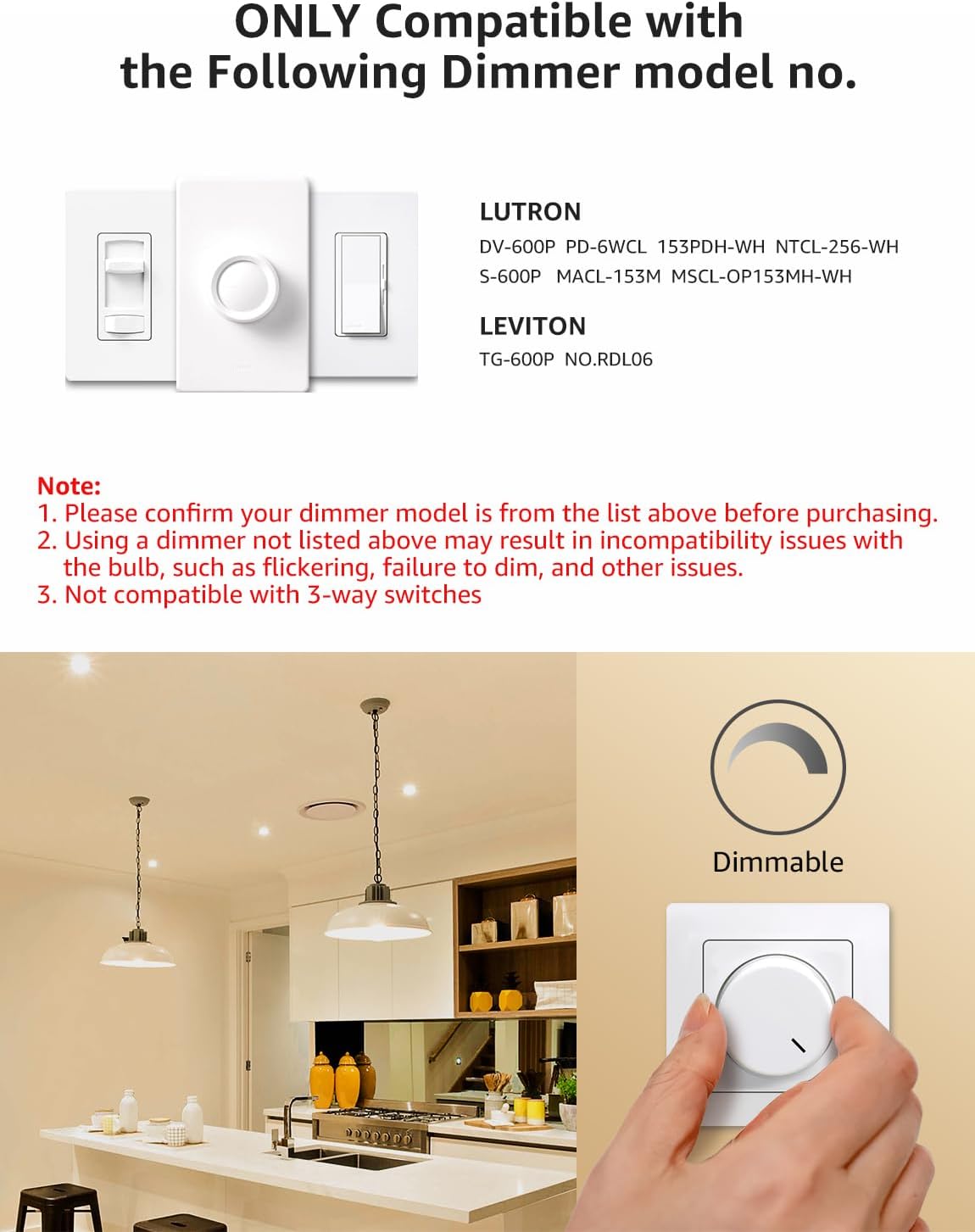 Lepro A19 Dimmable LED Light Bulbs, E26 Base, 14W (100W Equivalent), 1500 Lumens, 2700K Warm White, UL Listed