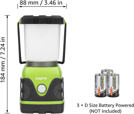 Lepro Battery Powered LED Camping Lantern (1500lm, with 4 Lighting Modes)