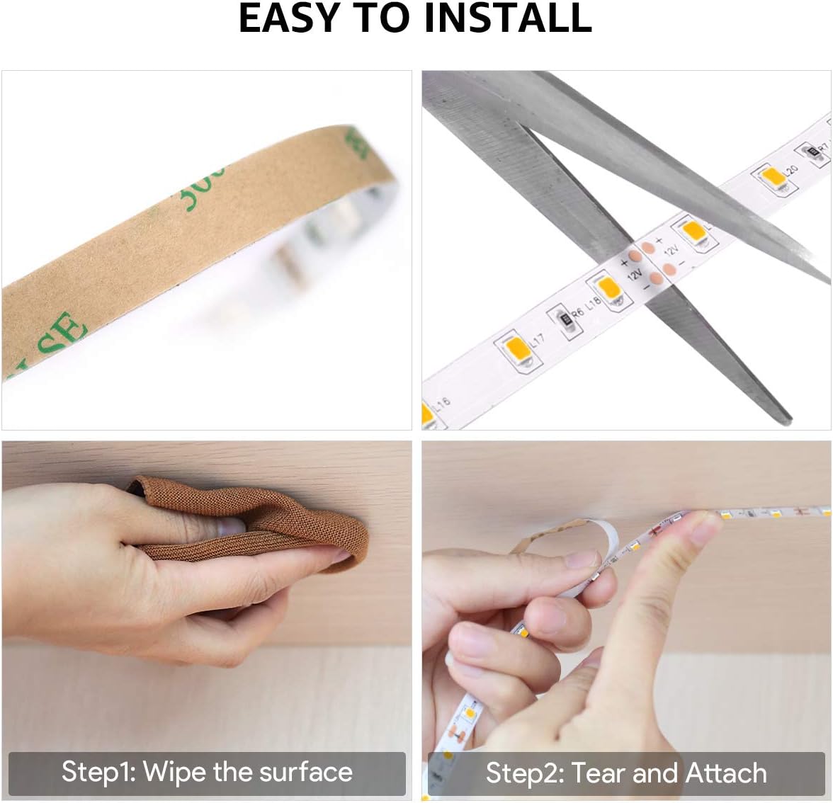 Lepro LED Strip Light (Dimmable, Warm White)