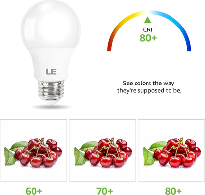 Lepro LED Light Bulbs 60 Watt Eqv Annual Save $6.12 per, 9W 800 Lumens Non-Dimmable, Daylight White 5000K, A19 E26 Standard Medium Base, 10000 Hour Lifetime