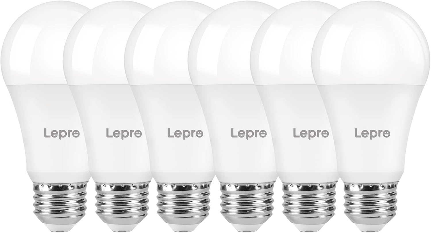 Lepro A19 Dimmable LED Light Bulbs, E26 Base, 14W (100W Equivalent), 1500 Lumens, 5000K Daylight, UL Listed