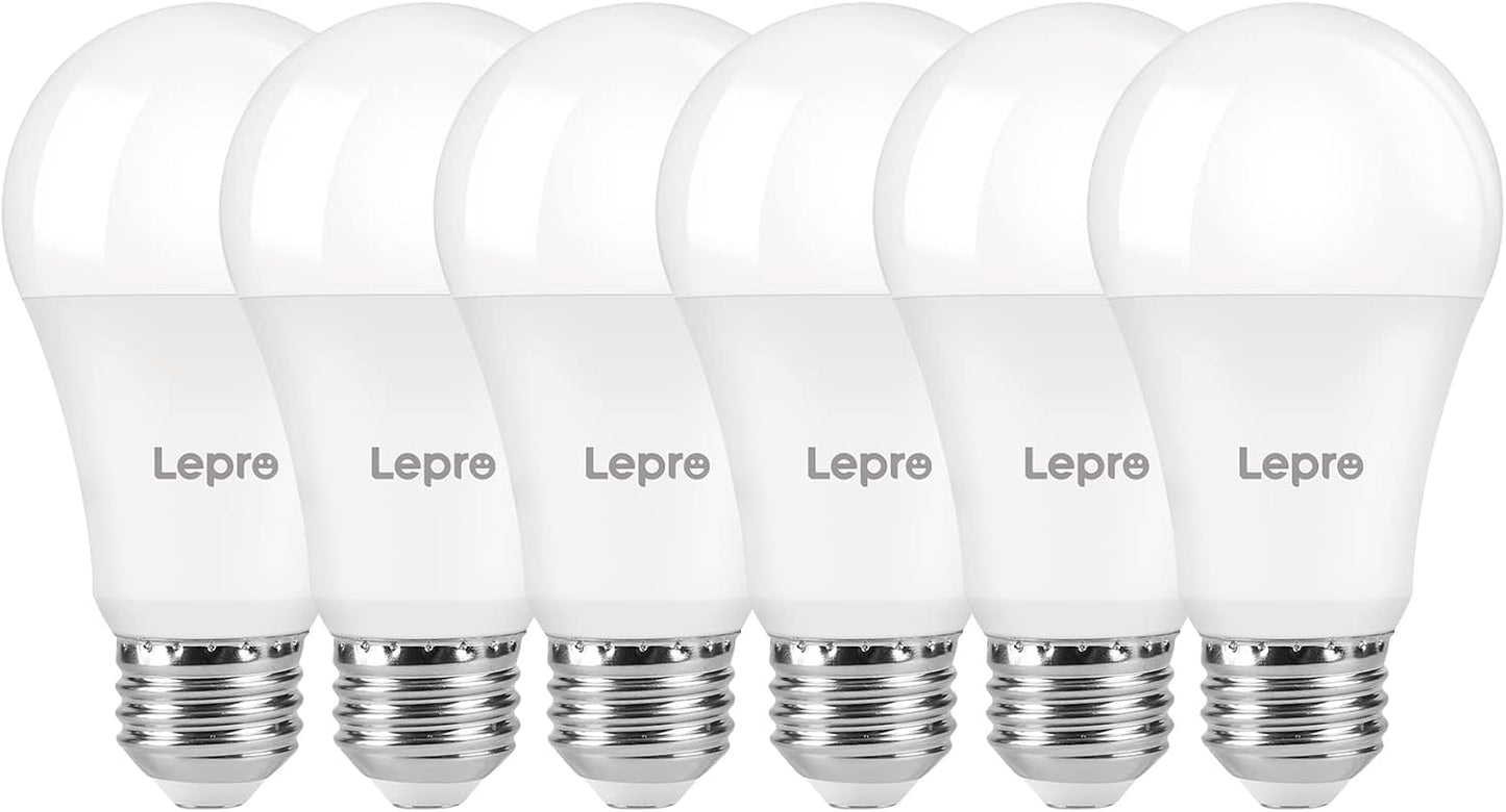 Lepro A19 Dimmable LED Light Bulbs, E26 Base, 14W (100W Equivalent), 1500 Lumens, 5000K Daylight, UL Listed