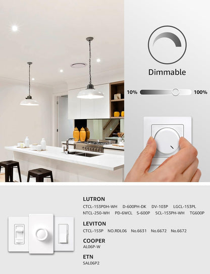 Lepro A19 Dimmable LED Light Bulbs, E26 Base, 14W (100W Equivalent), 1500 Lumens, 5000K Daylight, UL Listed