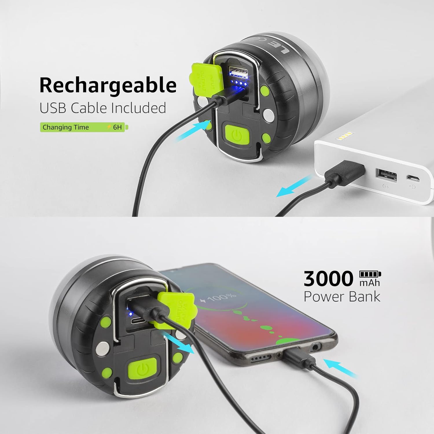 LE LED Camping Lantern Rechargeable