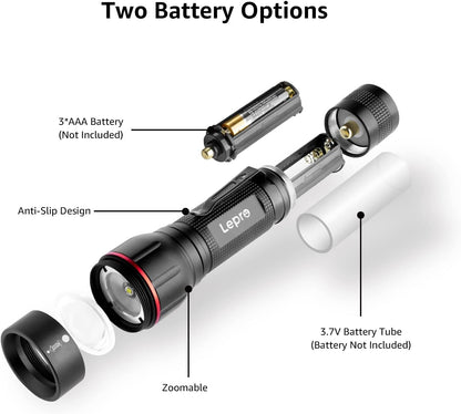 Lepro LED Tactical Flashlight with Clip