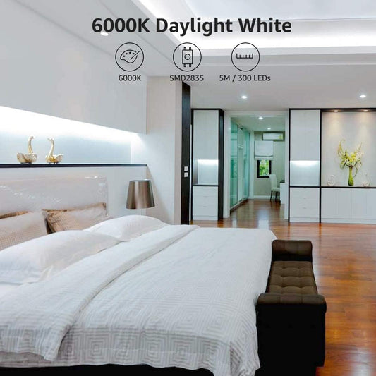 Lepro Flexible LED Light Strip (16.4ft, Daylight White, Cuttable)