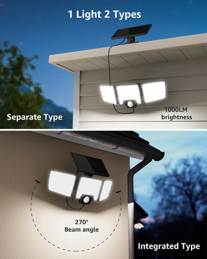 Lepro Outdoor Solar Security Lights with Motion Sensor
