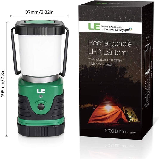 Lepro Portable LED Camping Lantern (1000LM, IP44 Waterproof, Rechargeable)
