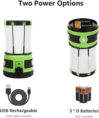 Lepro LED Camping Lantern Rechargeable or Battery Powered