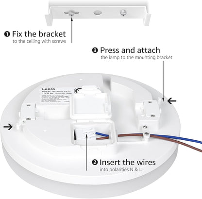 LE Flush Mount LED Ceiling Light for Bathroom
