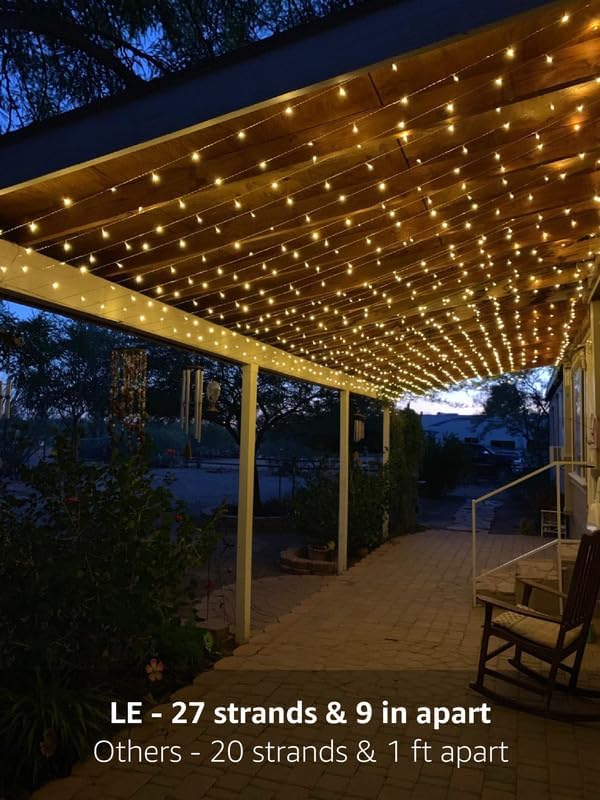 Lepro Fairy Curtain Lights (Warm White, 20ft x 10ft, for Cozy Bedroom & Wedding)