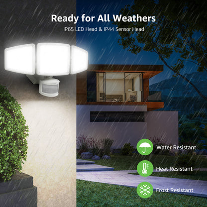 LightVioce Outdoor Motion Sensor LED Security Lights