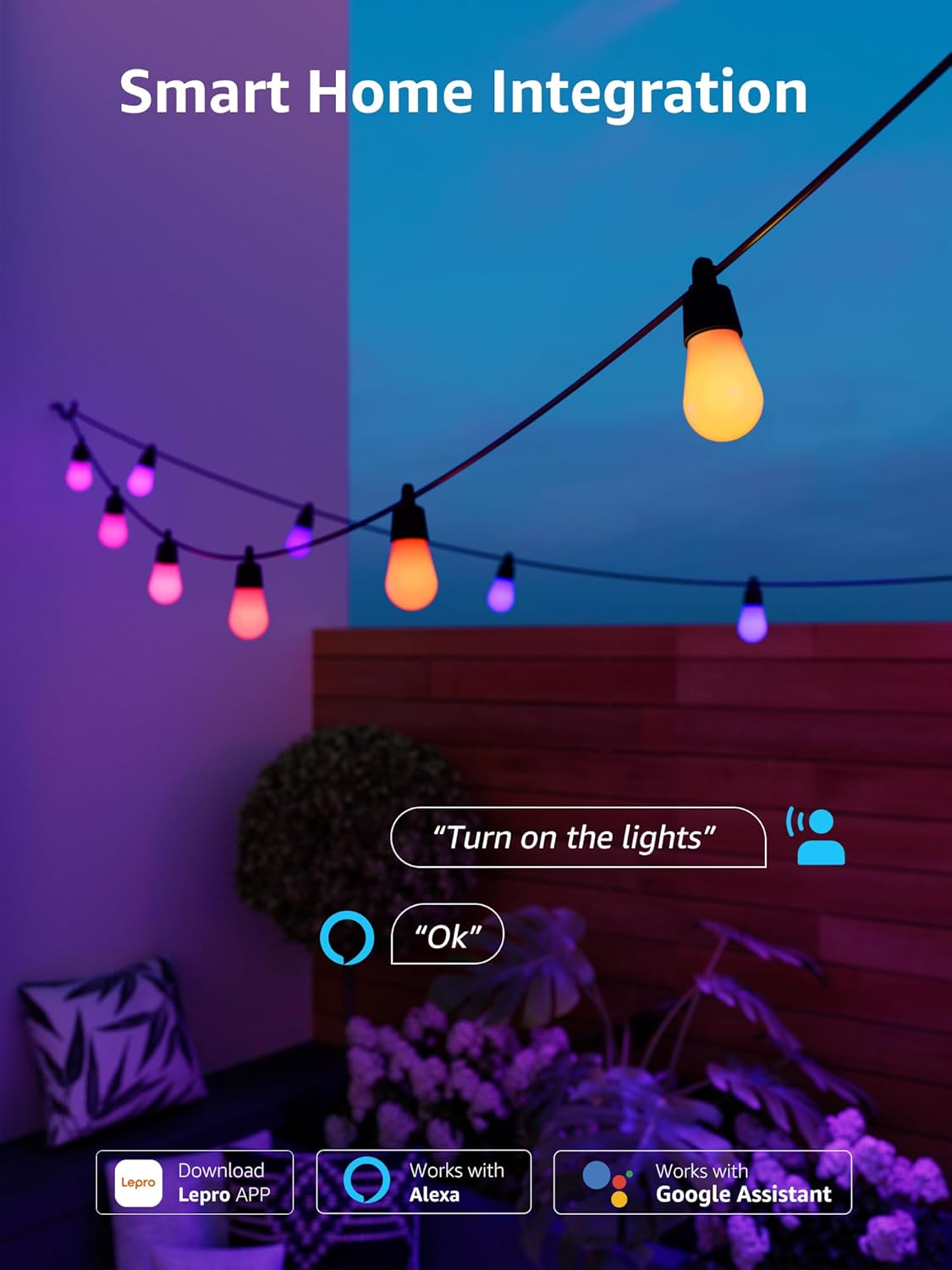 Lepro ZB1 AI-Powered Smart Outdoor String Lights