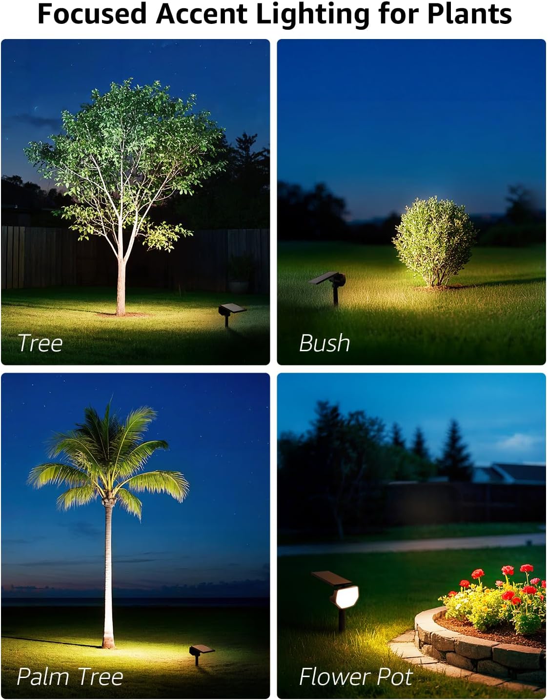 Lepro Solar Decorative Spot Lights (Warm White, IP65 Waterproof)