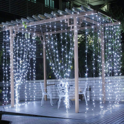 Lighting EVER Christmas Curtain Lights Cool White
