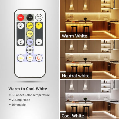 Lepro Tunable White LED Strip Lights (16.4ft, Dimmable)