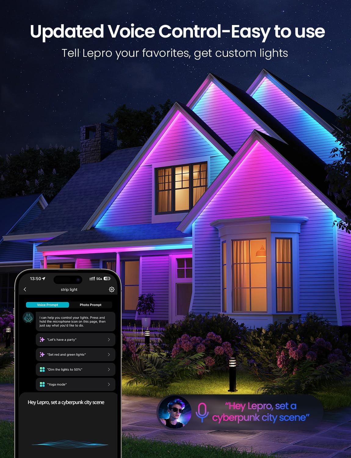 Lepro SW1 AI Smart Outdoor LED Strip Lights