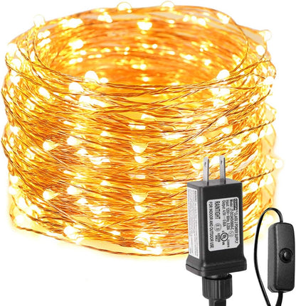 LE Decorative Copper Wire Lights (66ft, 200 LEDs)