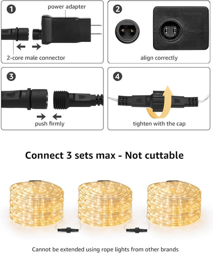 Lepro 33ft LED Outdoor Rope Lights