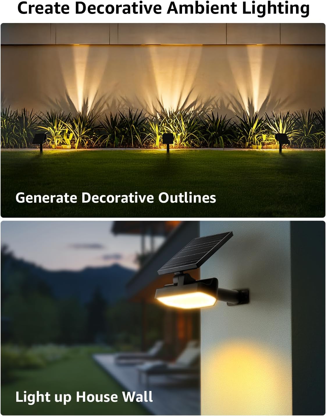Lepro Solar Decorative Spot Lights (Warm White, IP65 Waterproof)