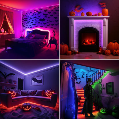 Lepro RGB LED Strip Lights with Remote and Power Adapter (16.4ft )