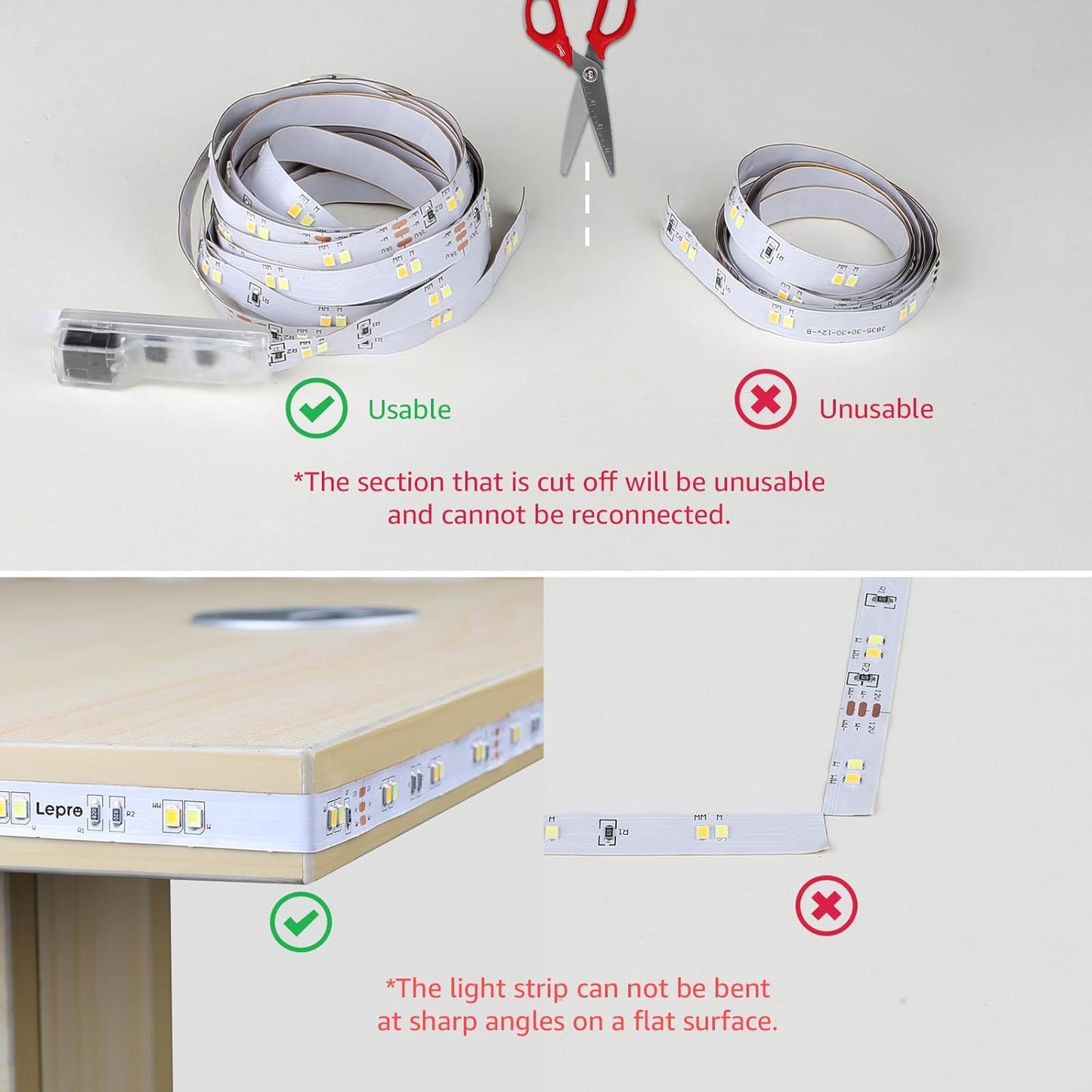 Lepro Tunable White LED Strip Lights (32.8ft, Dimmable)