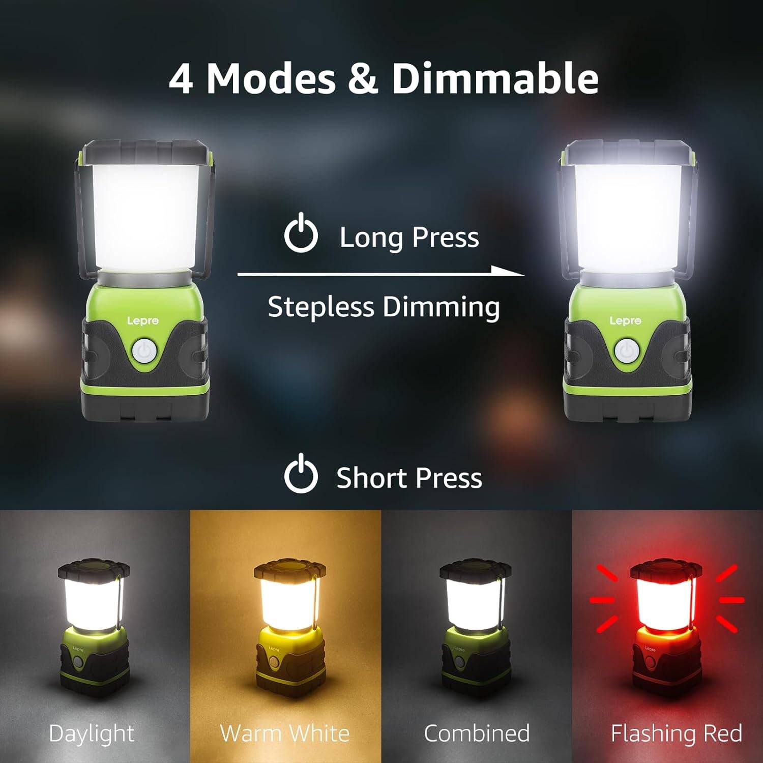 Lepro 1500LM Battery Powered LED Camping Lantern