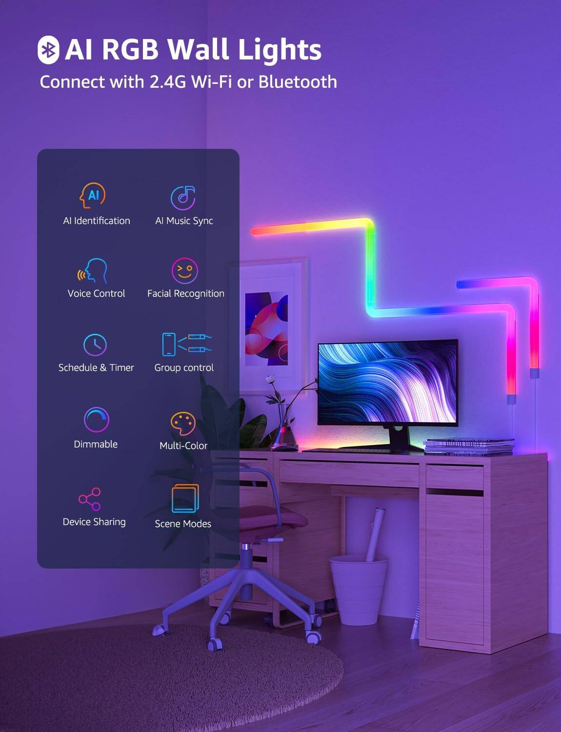 Lepro WL1 AI Smart RGB Wall Lights