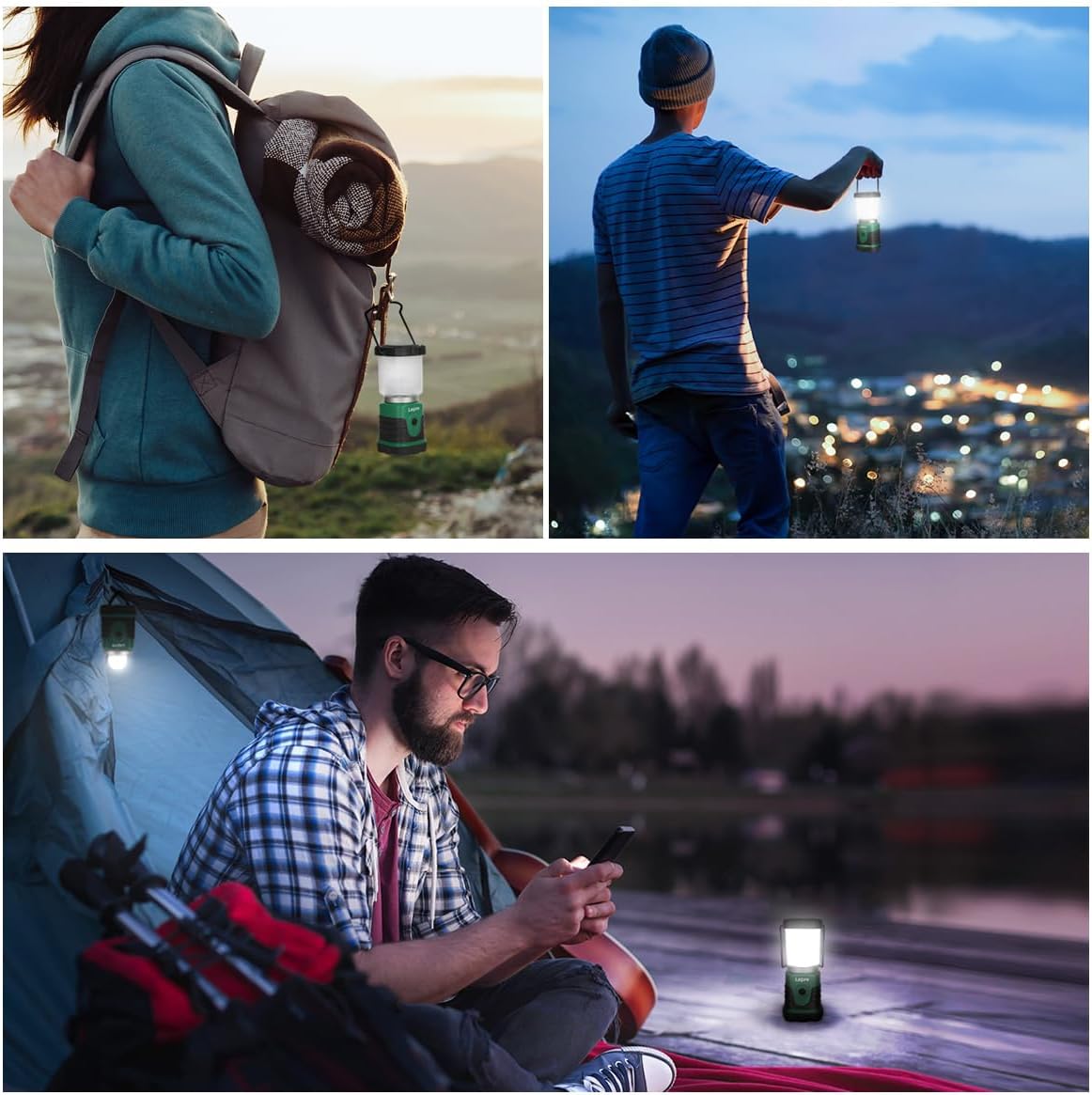 Lepro Portable LED Camping Lantern (350 lm, AA Battery Powered)