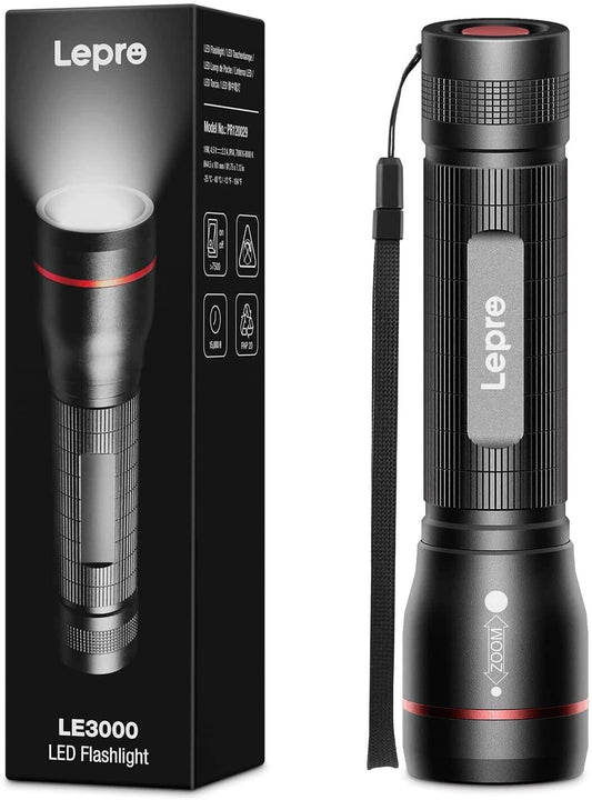 Lepro LED Tactical Flashlight (AA Battery)
