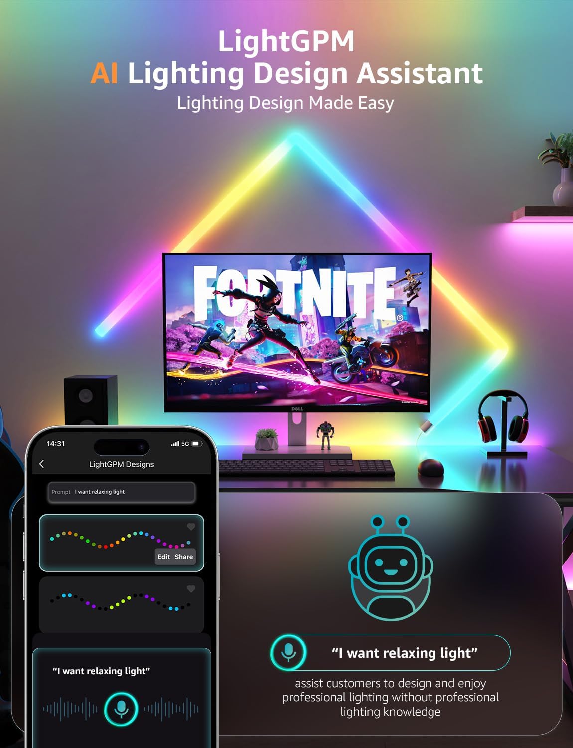 Lepro WL1 AI Smart RGB Wall Lights | Dynamic Wall Glow with AI