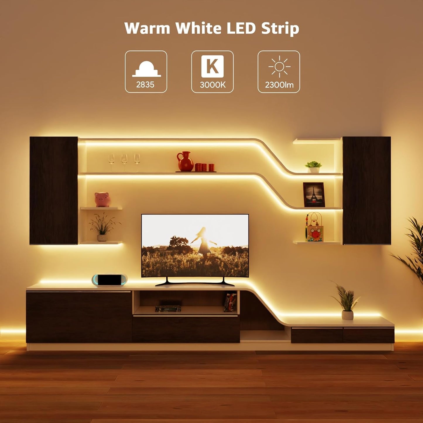 Lepro LED Strip Light (32.8ft, Warm White)