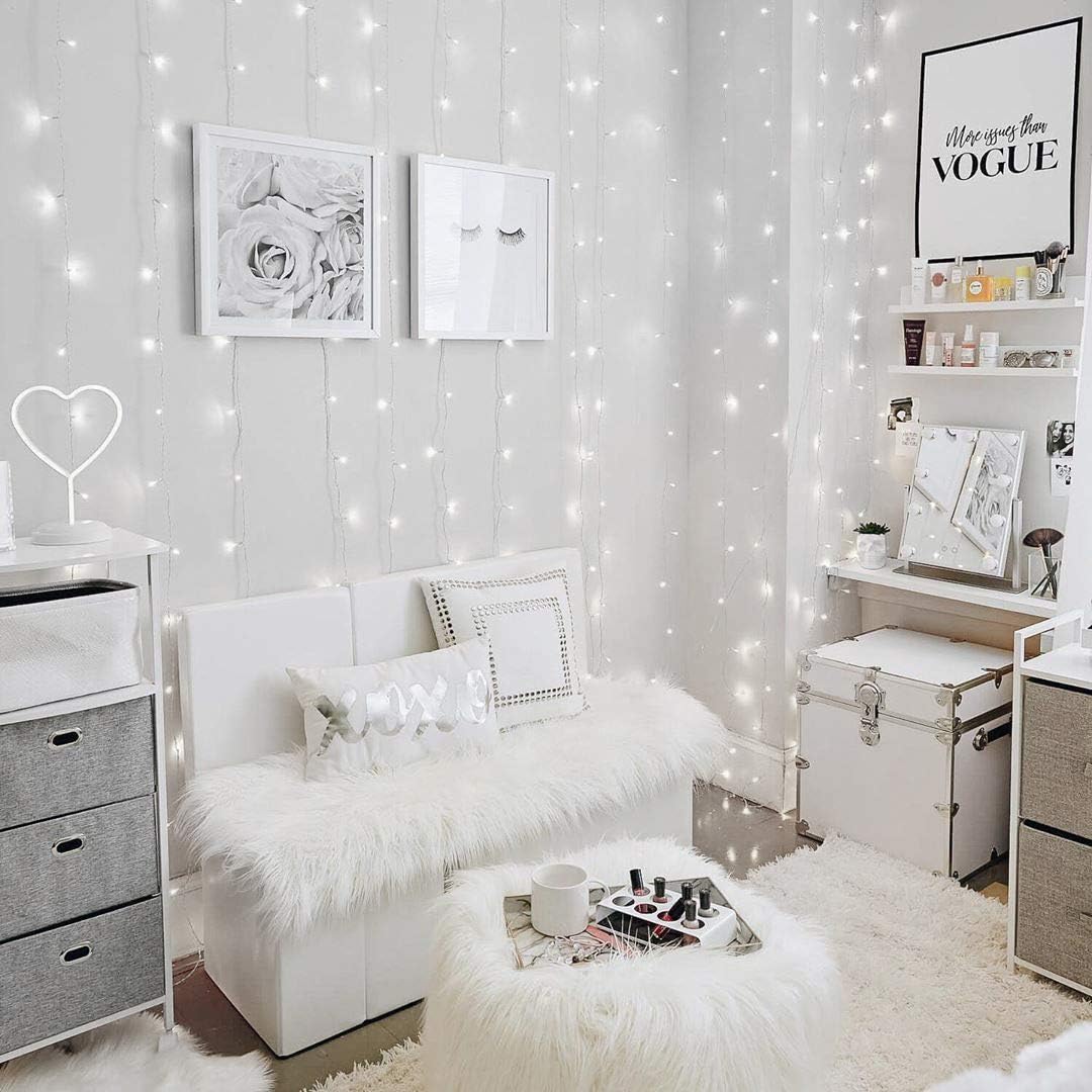 Lighting EVER Christmas Curtain Lights Cool White