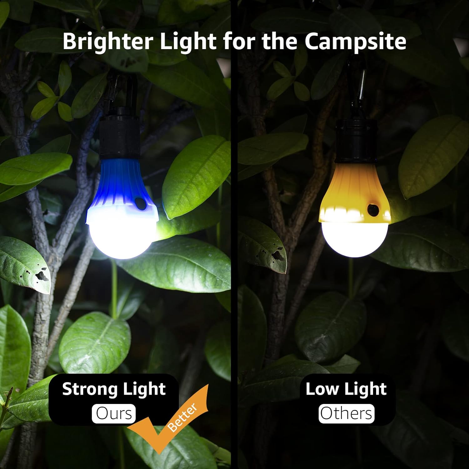 Lepro Camping Light Bulbs with Clip Hook (4 Pack)