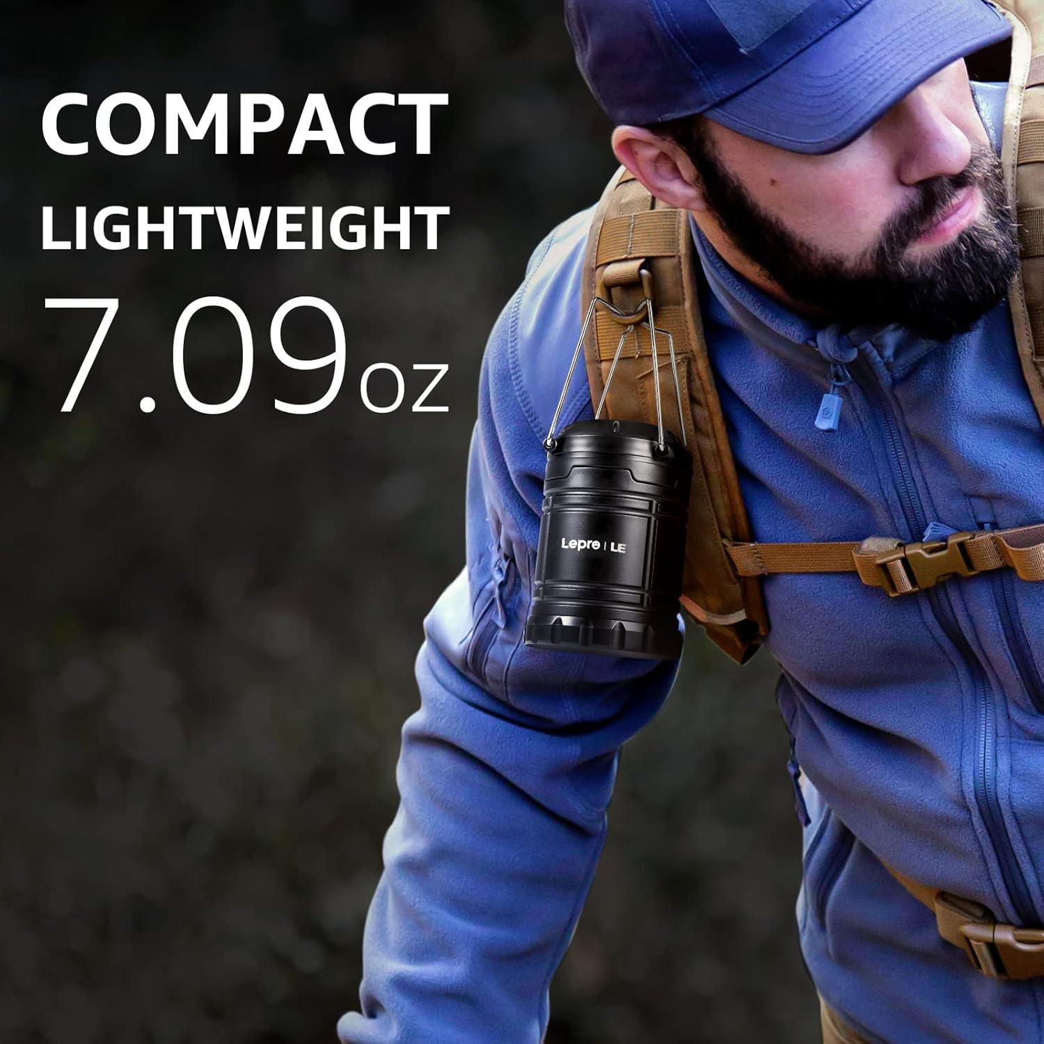 Lepro LED Camping Lantern (190 lm, AA Battery Powered, Waterproof)