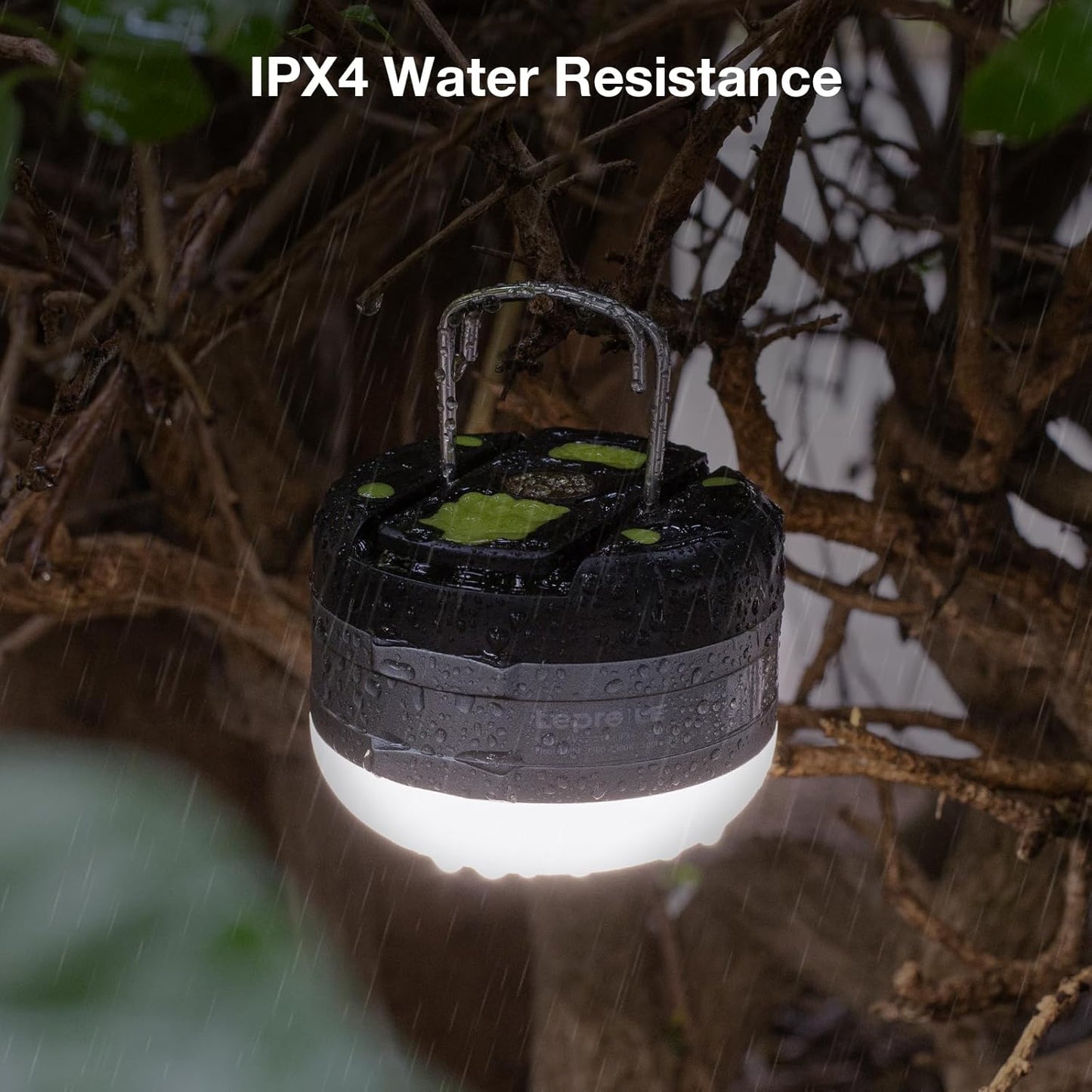 Lepro LED Camping Lantern (Rechargeable & Waterproof, with 5 Adjustable Brightness Levels)