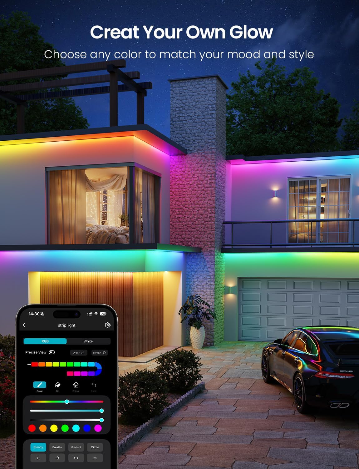 Lepro SW1 AI Smart Outdoor LED Strip Lights